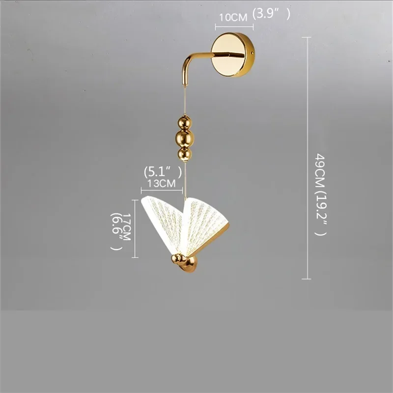ASHER Nordic Creative Butterfly Wall Lights 8