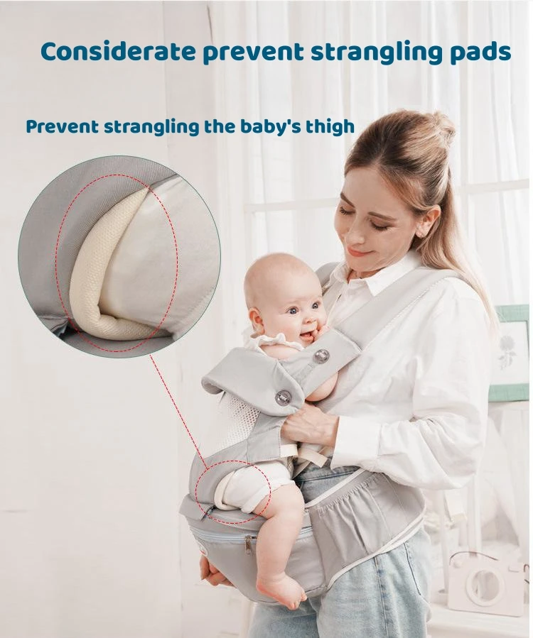 Ergonomic Newborn Baby Carrier With Hipseat Storage Bags 0-36 Months Front Facing Stool 5