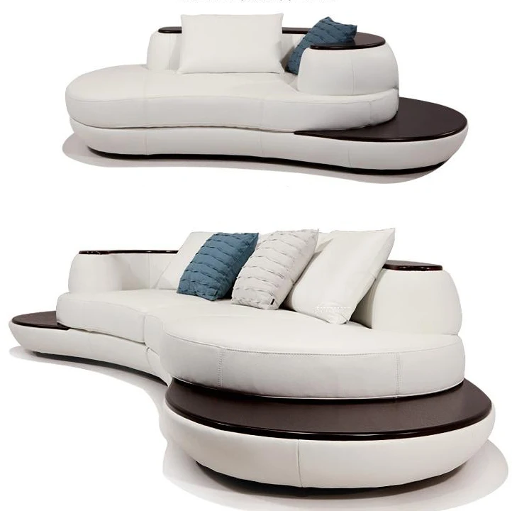MANBAS Top Grain Genuine Leather Sofa 2
