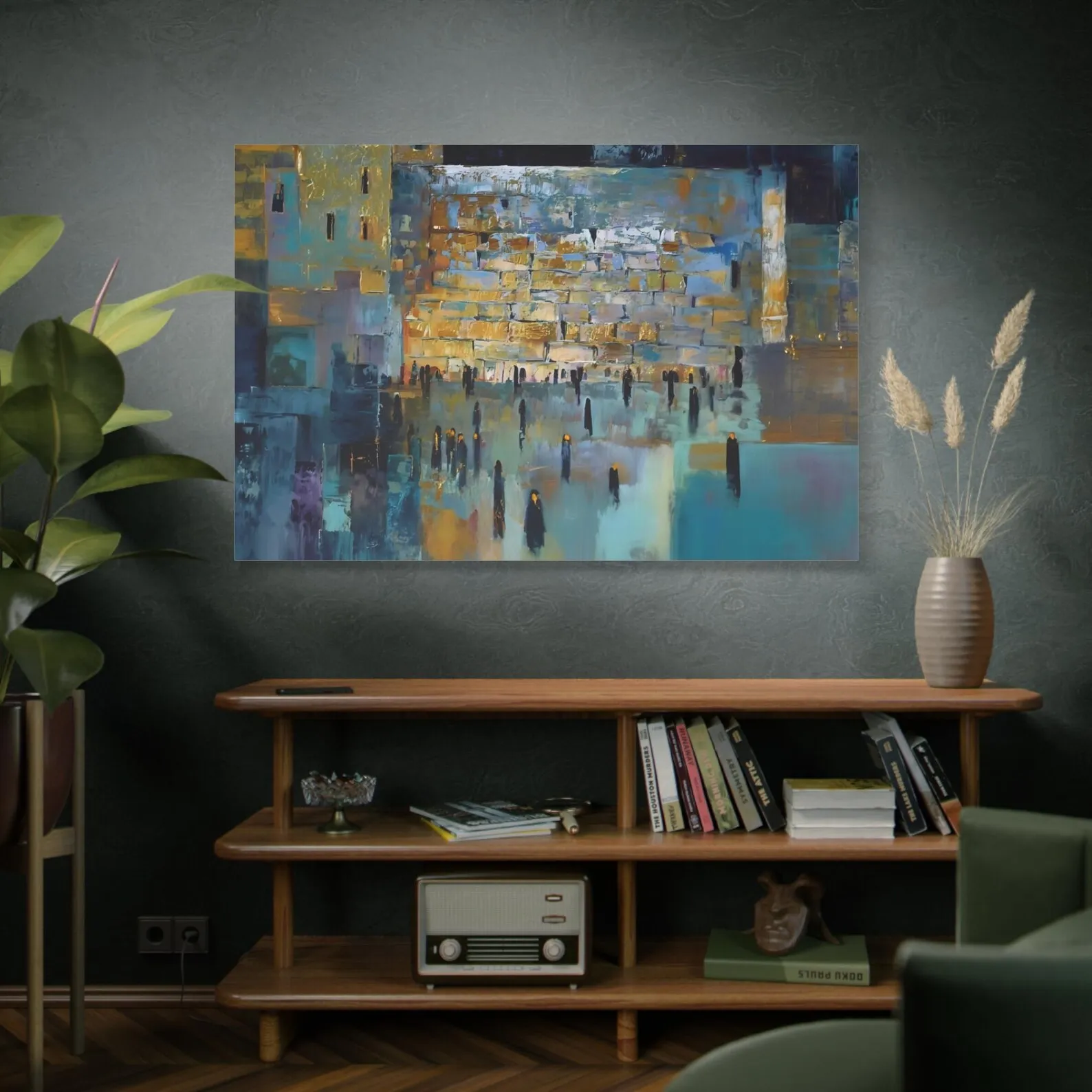 Abstract Jewish Wall Painting Art, Hotel Decor Luxury Jew Murals Art, 5