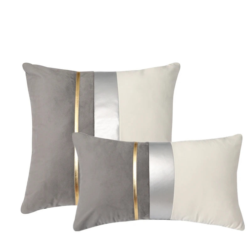 Luxury Velvet Cushion Cover, Patchwork Design Pillow Case, Home Decor, Sofa Pillow 5