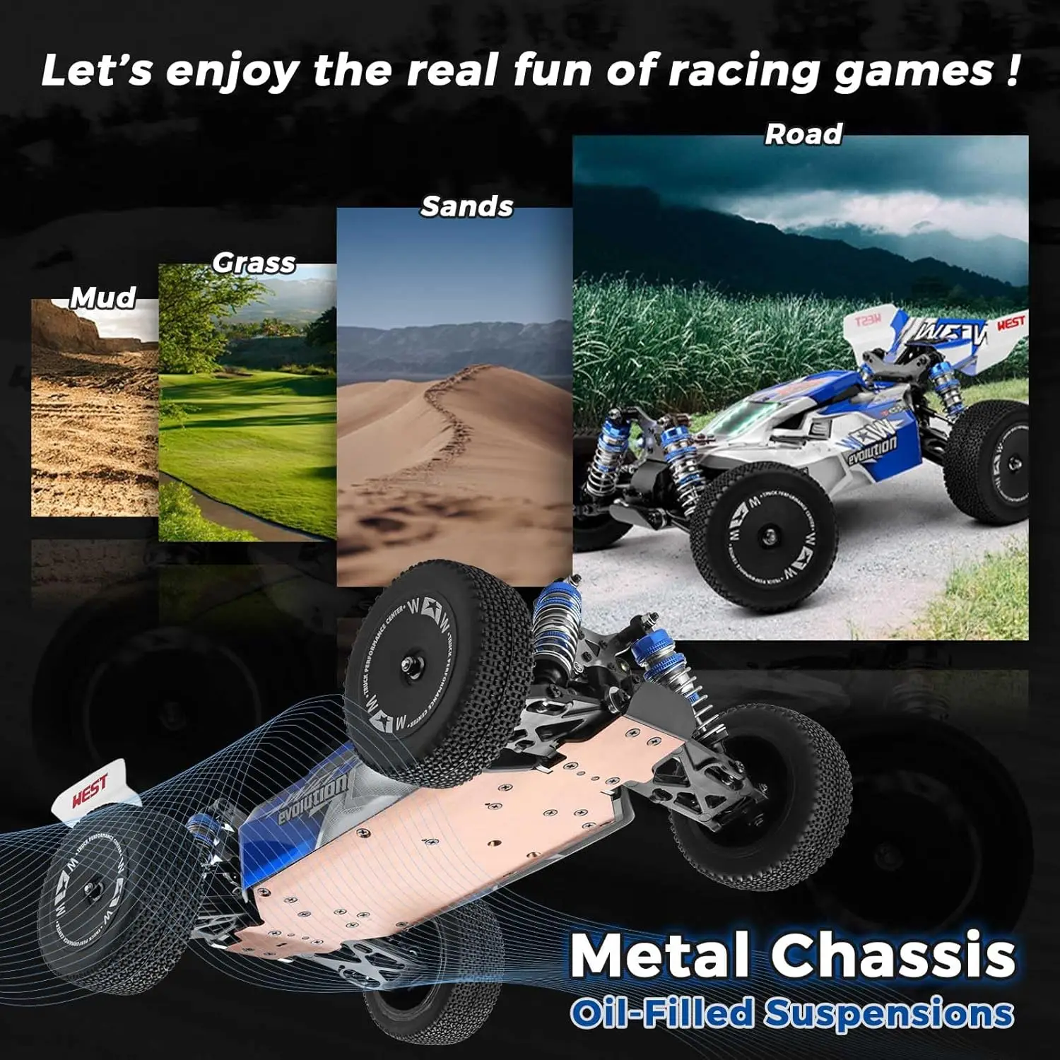 WLtoys144011 1/14 4WD RC Cars for Adults , Max 43 Mph Off-road 2
