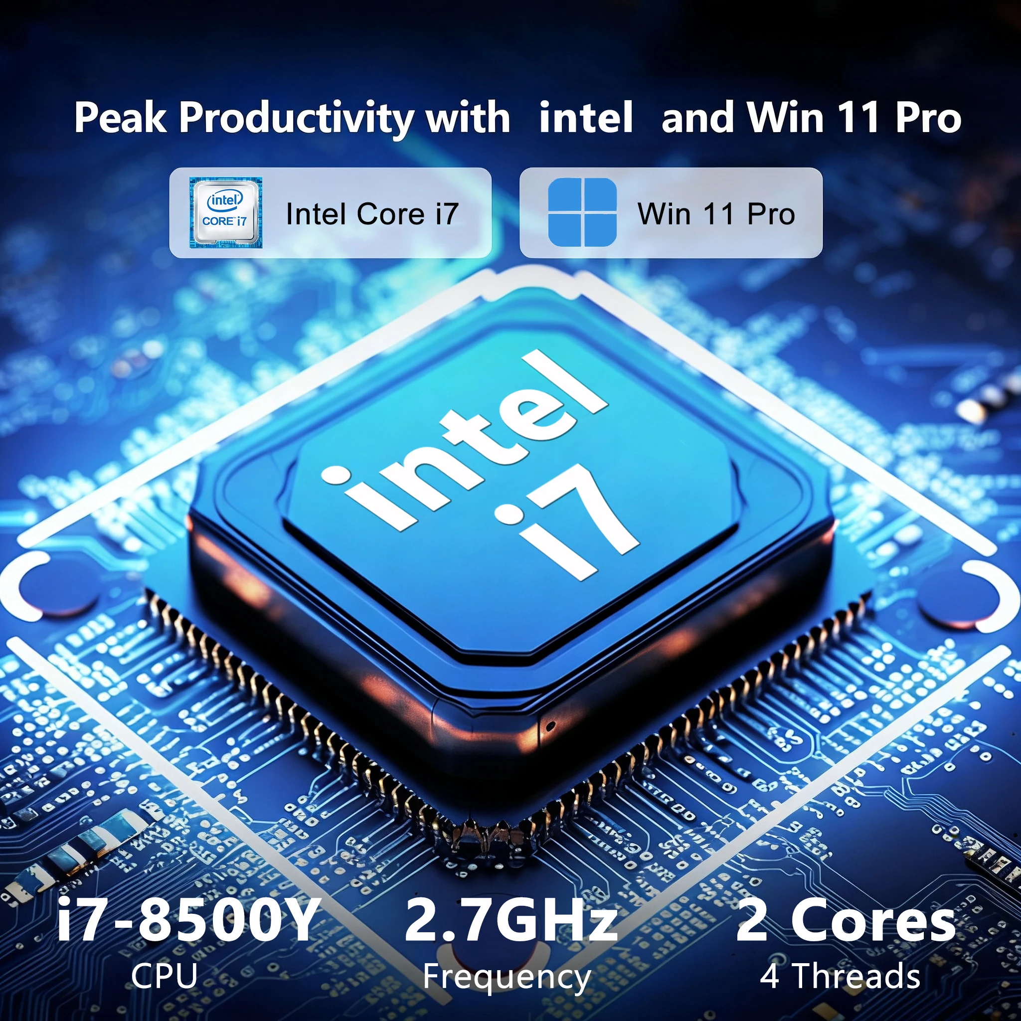 2025 Windows 11 Portable Laptop 15.6''Intel Core i7 8500Y Computer PC 2