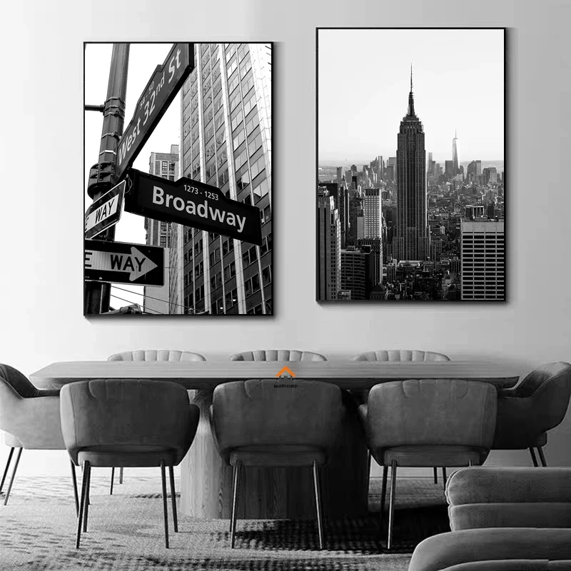 Modern New York London Paris Sydney City Landmark Landscape Poster Canvas Painting Wall Art 3