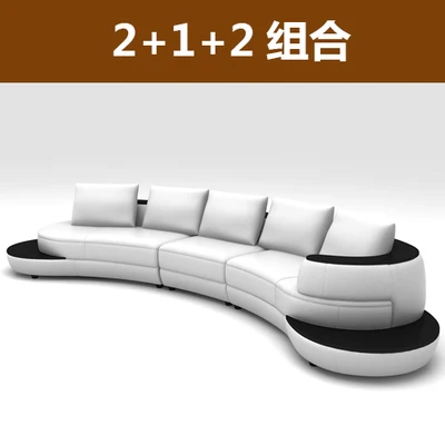 MANBAS Top Grain Genuine Leather Sofa 11