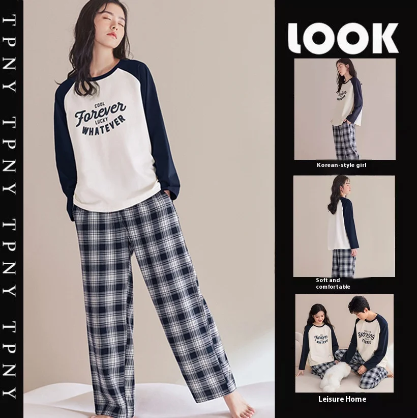 Spring and Autumn New Ladies Ins Style Pajamas Homewear Set Cartoon Girl Long-Sleeve Set 10