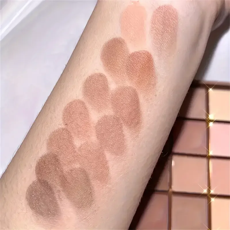 25 color eyeshadow palette - matte and shimmer, high pigmy brown nude, 3