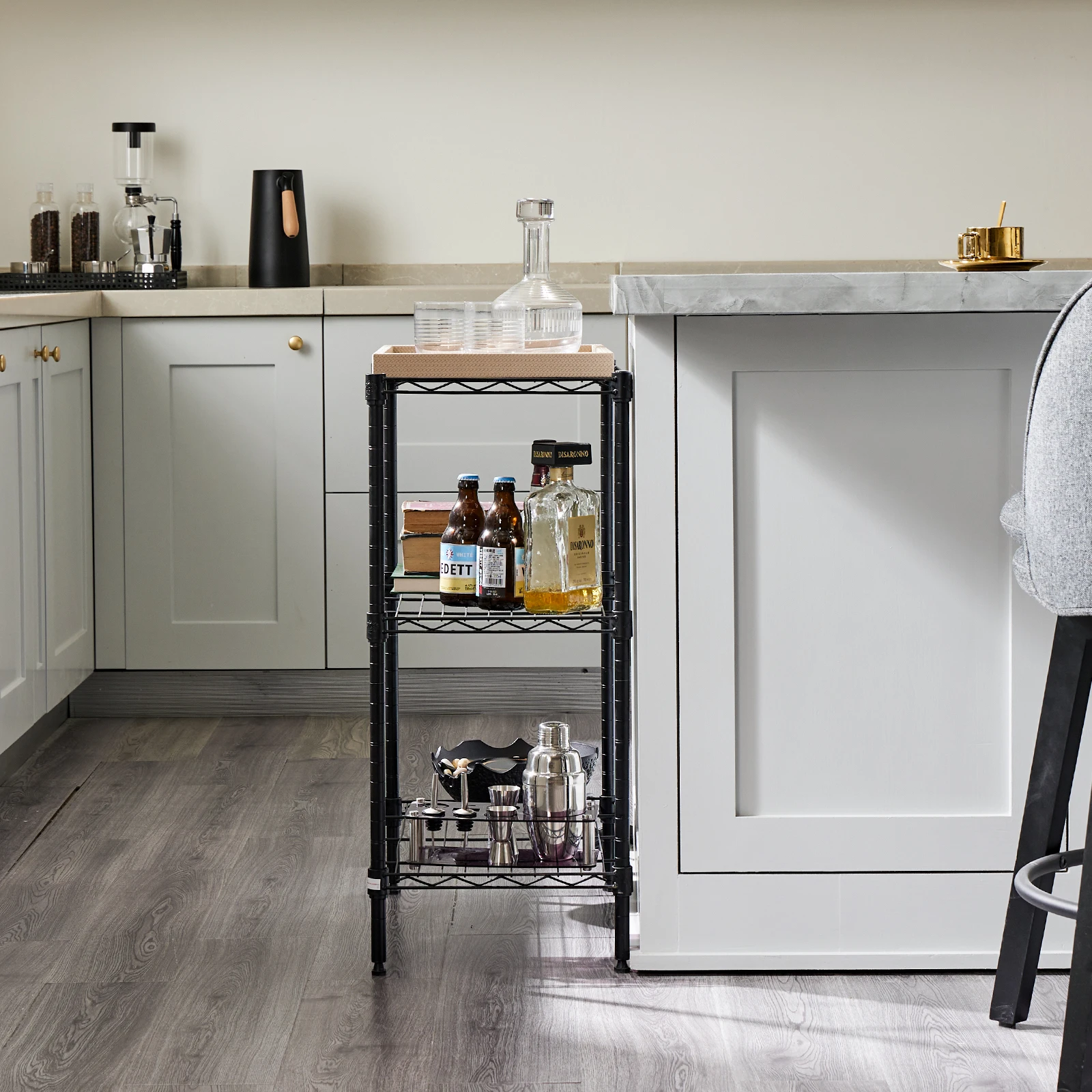 JHK 3-5 Tier Storage Bookshelf 3