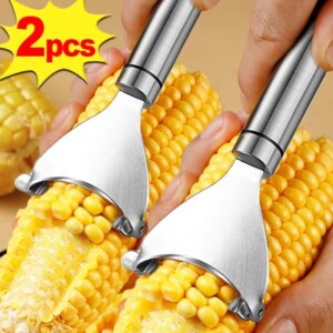 Stainless Steel Corn Peeler Serrated Corn Stripper Peelers 1