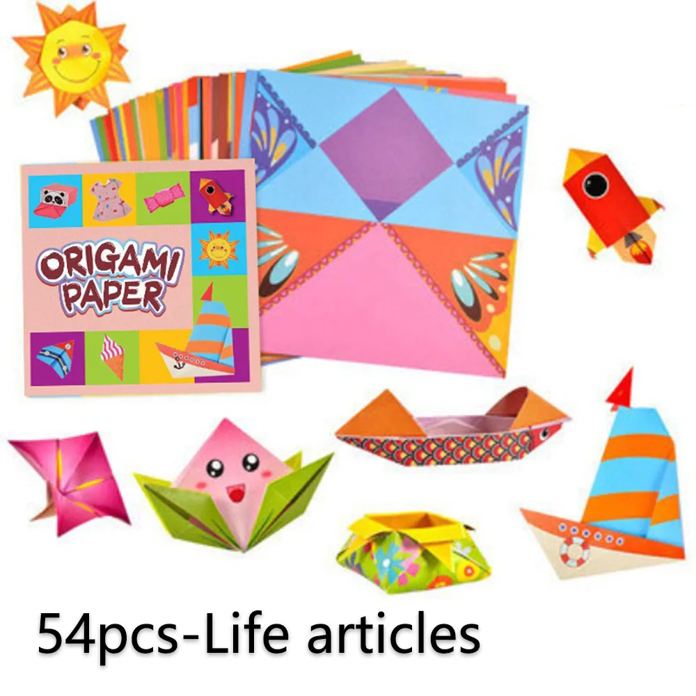 Origami Kit 30/108 Sheets Origami Paper Craft Guiding Book DIY Art 8