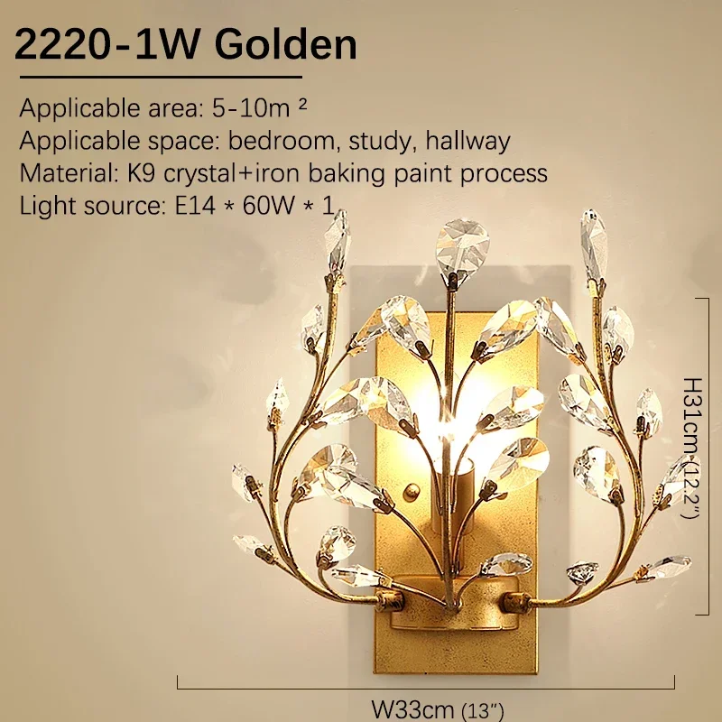 BROTHER Modern Crystal Wall lamp 7