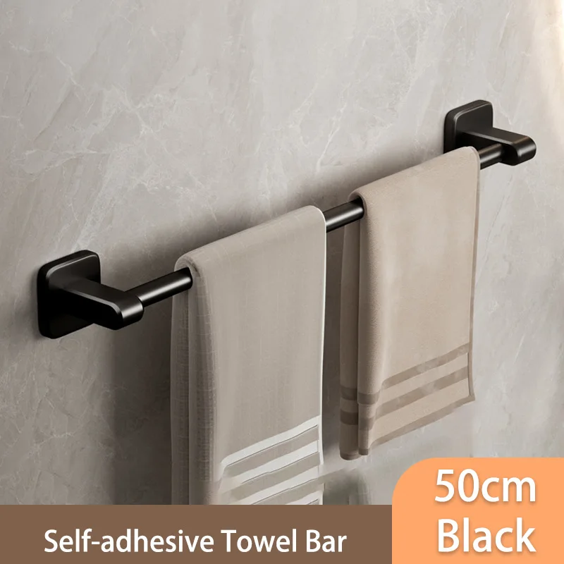 Self-Adhesive Bathroom Towel Rack Holder Rod 7