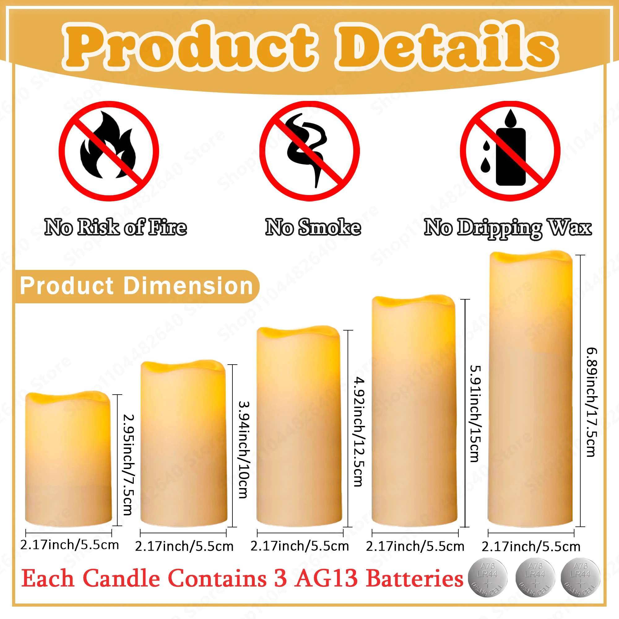 9-240Pcs Led Candles Flameless Candles 6