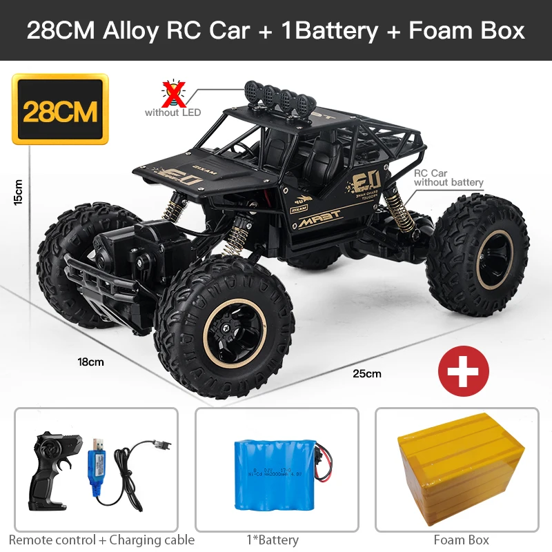 ZWN 1:12 / 1:16 4WD RC Car With Led Lights 2.4G Radio Remote Control 14
