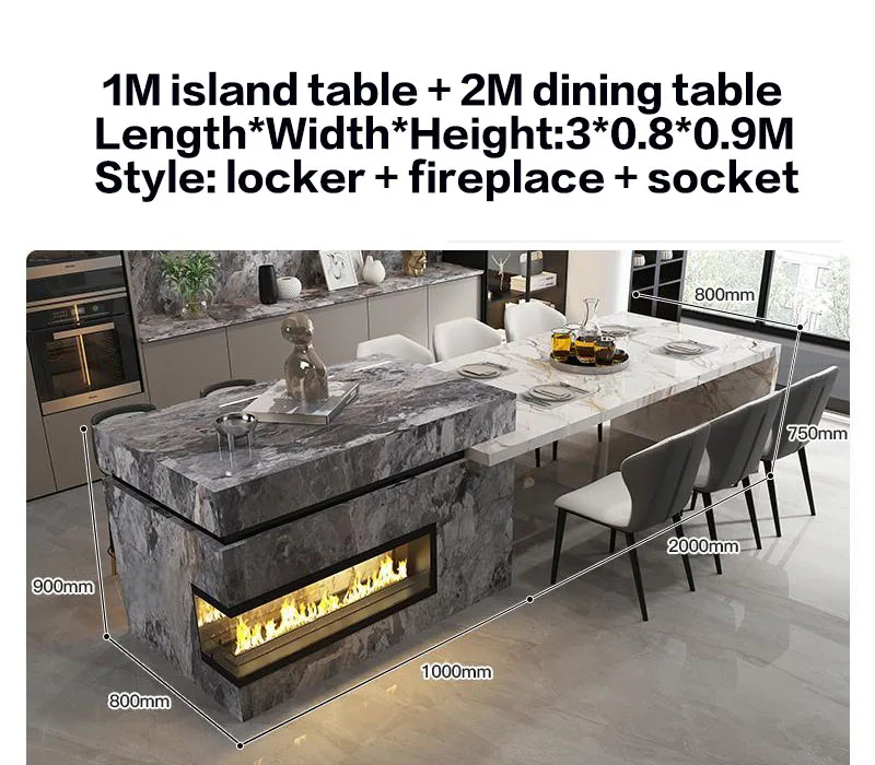 Custom Marble Kitchen Island 19