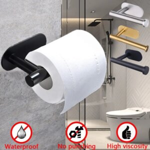 Adhesive Toilet Paper Holder Ktowel rack, bathroom holder 1