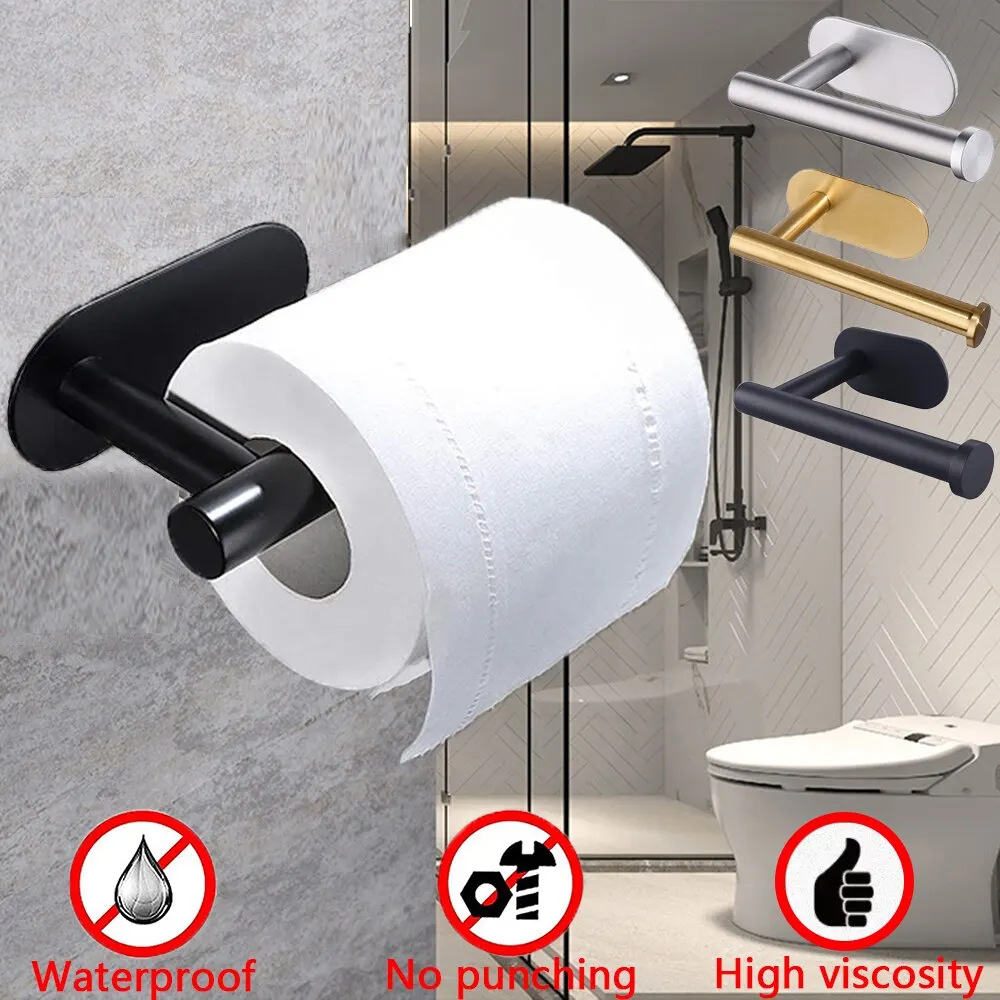 Adhesive Toilet Paper Holder Ktowel rack, bathroom holder 1