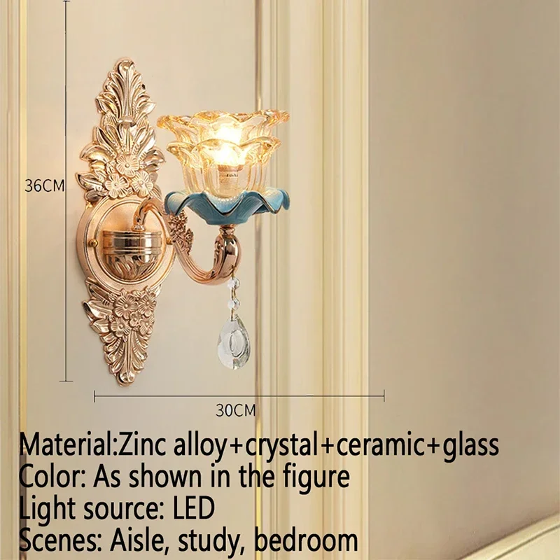 KERWIN European Crystal Wall Lamp 8