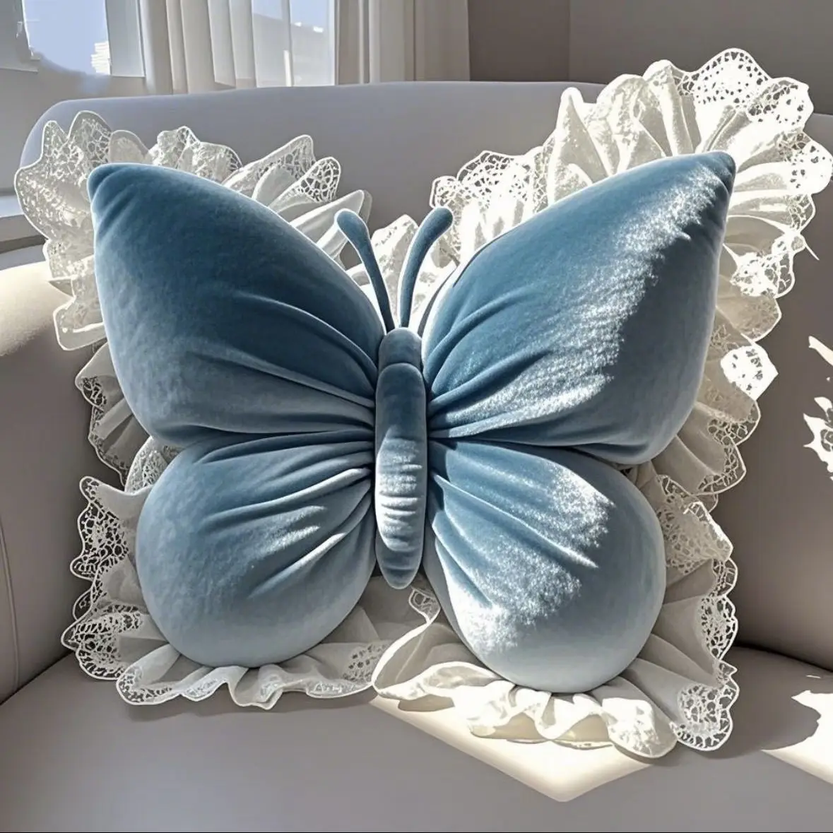 Cute Princess Butterfly Office Pillow Living Room Bow Bedroom Car Sofa Cushion 11