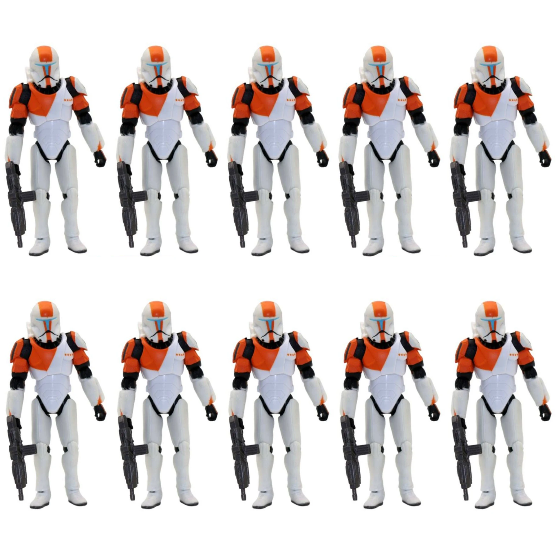Lot SW Clone Wars Commando Boss 3.75 9