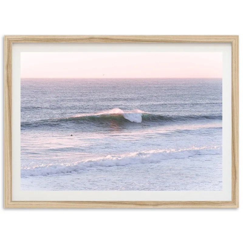 Modern Blue Ocean Waves Surf Poster Summer Seascape Coastal Beach 15