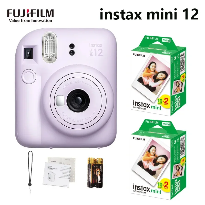Genuine Fujifilm Instax Mini 12 Instant Camera With 20 Sheets Mini Film Paper Camera 8