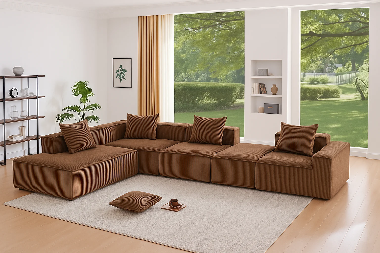 Sectional boneless Couch with L-Shape 9