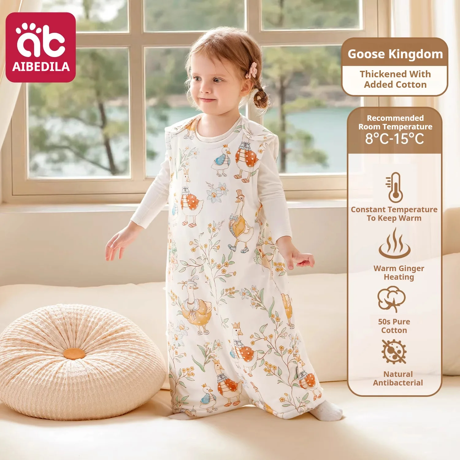 AIBEDILA Baby Sleep Sack Cotton Newborn Sleeveless Sleep Bag Soft Cozy Kids Wearable Blanket 11