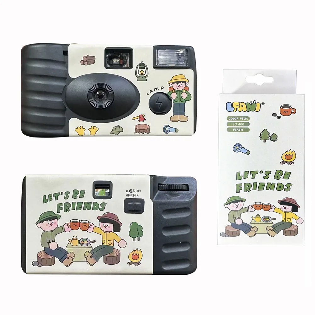 35mm Disposable Film Camera Built-in Flash One Time Use Camera 27 Photos Retro 8
