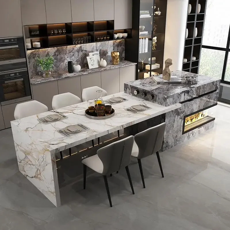Custom Marble Kitchen Island 1
