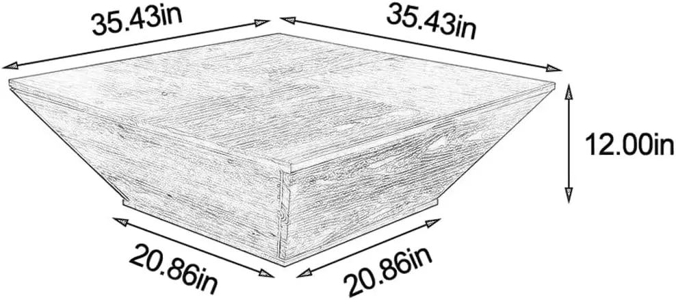 Square Wood Coffee Table 2