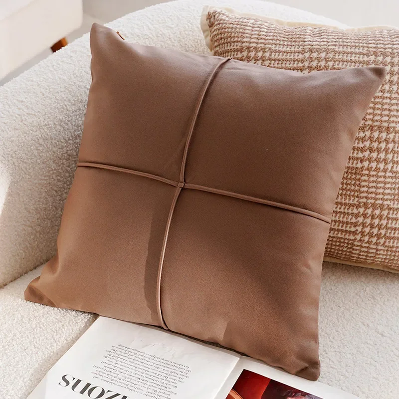 30x50/45x45CM Light Luxury Throw Pillow Cover Brown French Stamping 8