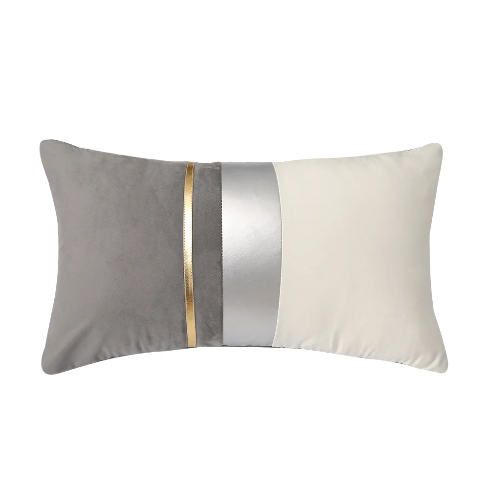 Luxury Velvet Cushion Cover, Patchwork Design Pillow Case, Home Decor, Sofa Pillow 8