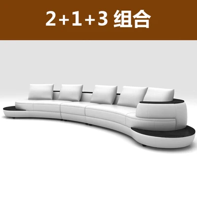 MANBAS Top Grain Genuine Leather Sofa 7