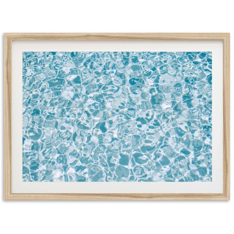 Modern Blue Ocean Waves Surf Poster Summer Seascape Coastal Beach 19