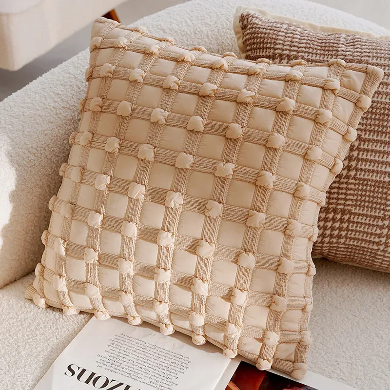 30x50/45x45CM Light Luxury Throw Pillow Cover Brown French Stamping 6