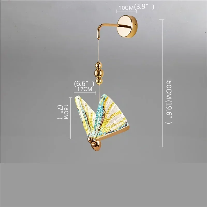 ASHER Nordic Creative Butterfly Wall Lights 17