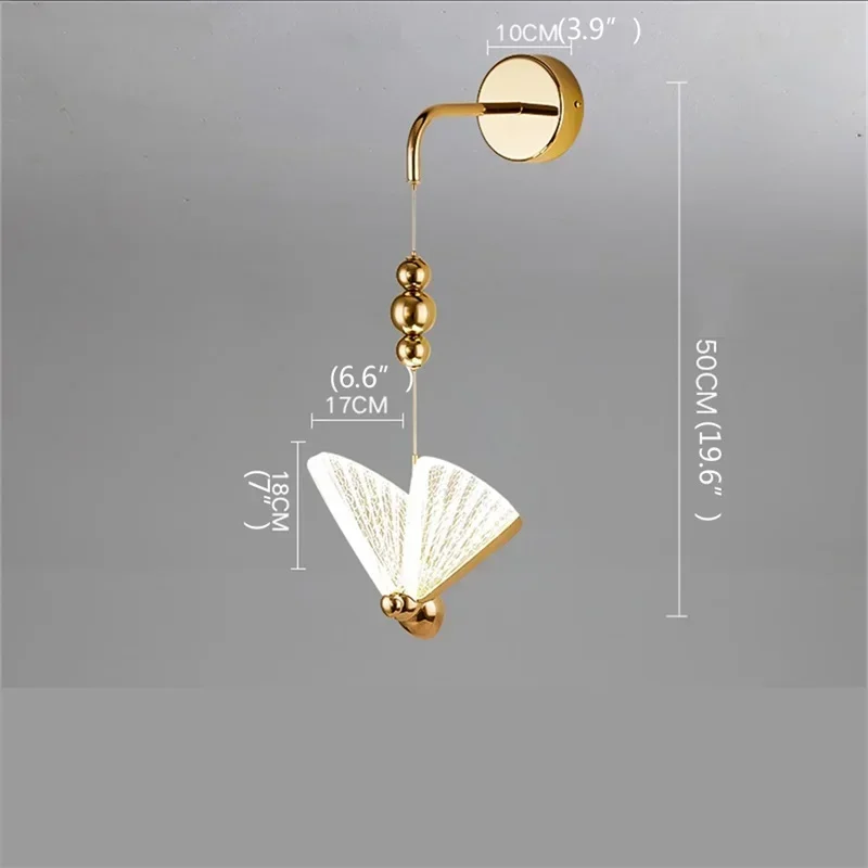 ASHER Nordic Creative Butterfly Wall Lights 18