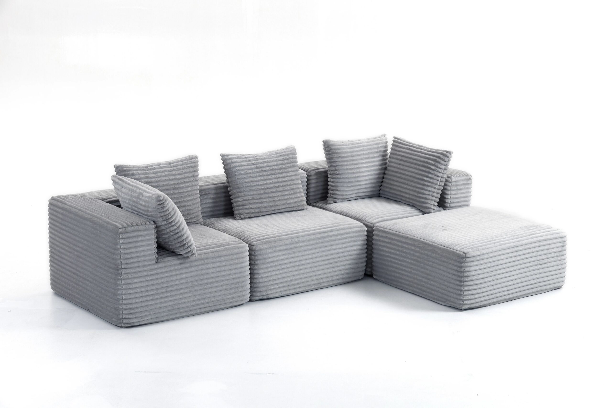 Sectional boneless Couch with L-Shape 12