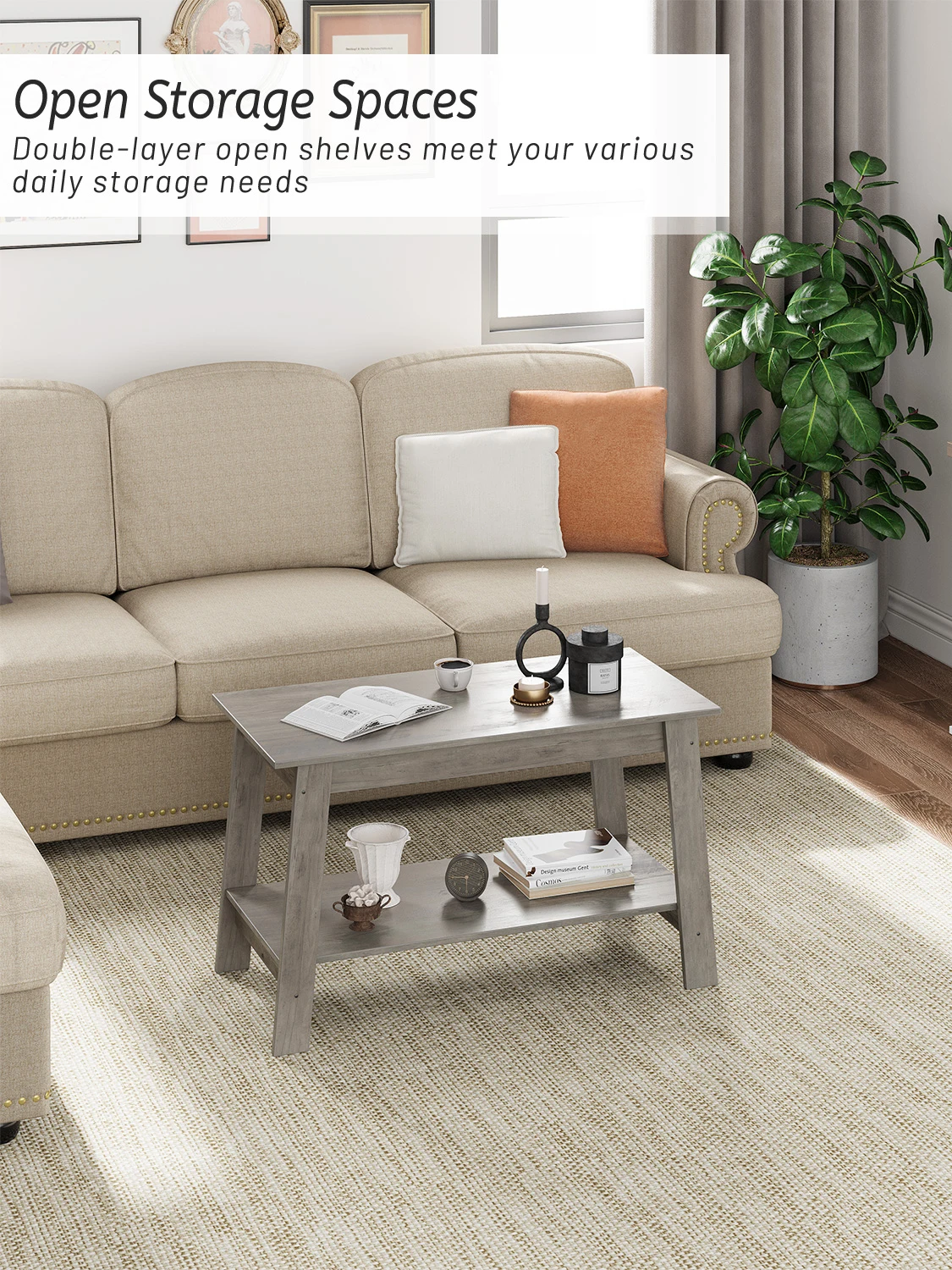 Rustic Farmhouse Wood Coffee Table 3