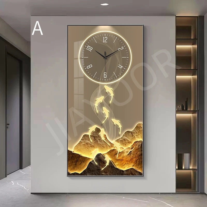 Modern Creative LED Wall Clock Lamps Mural Lighting 12