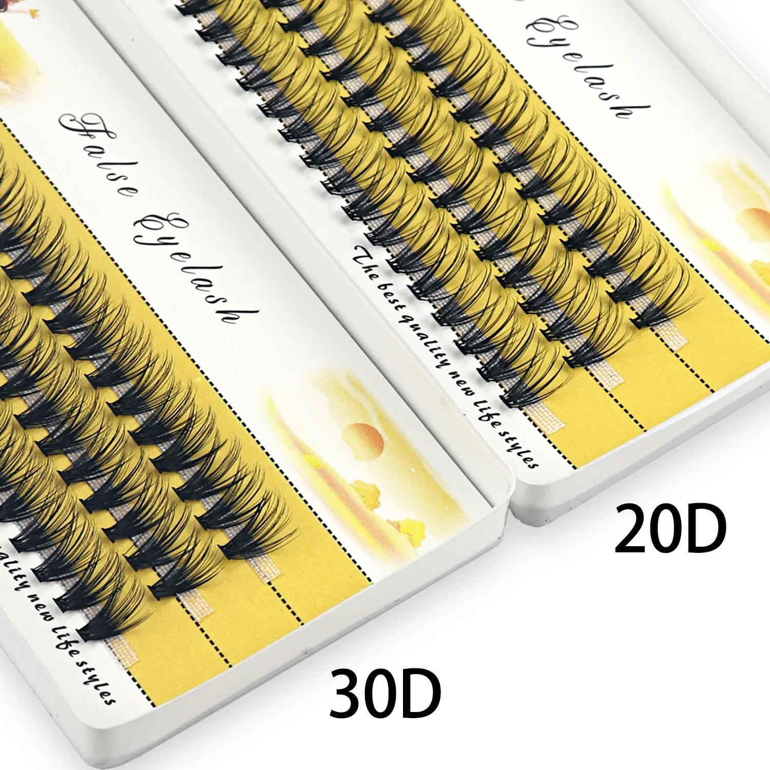 20/30D Mink Eyelashes Natural Eyelash bunches 1 box/60 bundle 3D Russian individual Eyelash 3