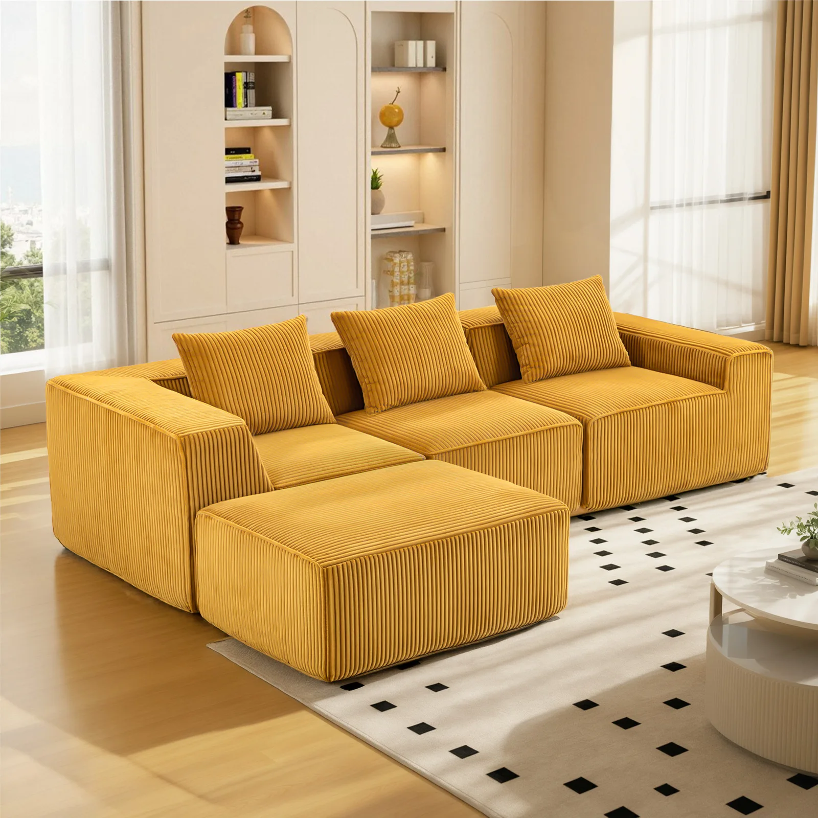 Sectional boneless Couch with L-Shape 22