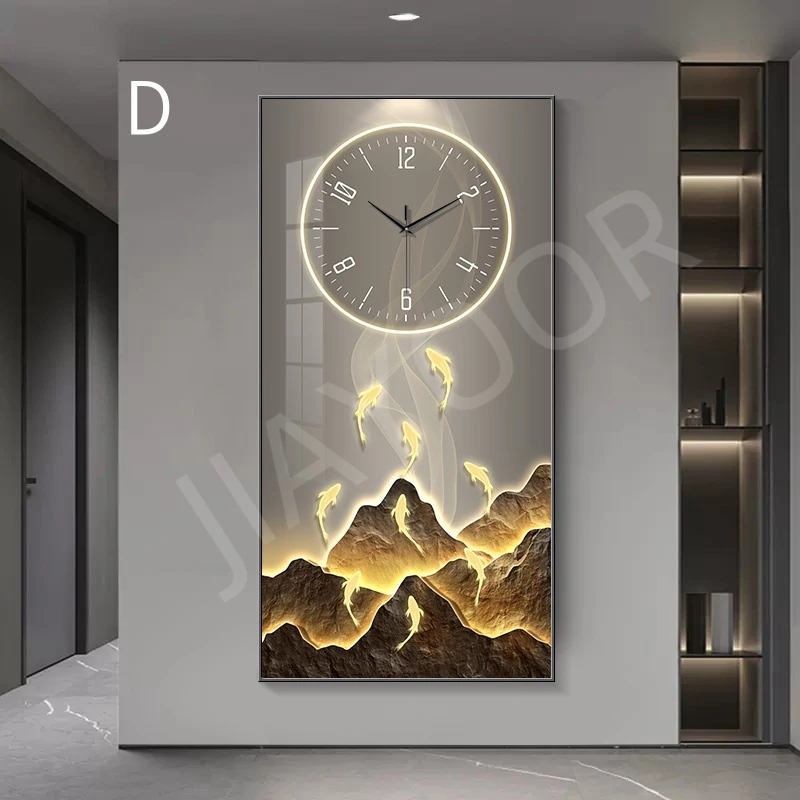 Modern Creative LED Wall Clock Lamps Mural Lighting 9