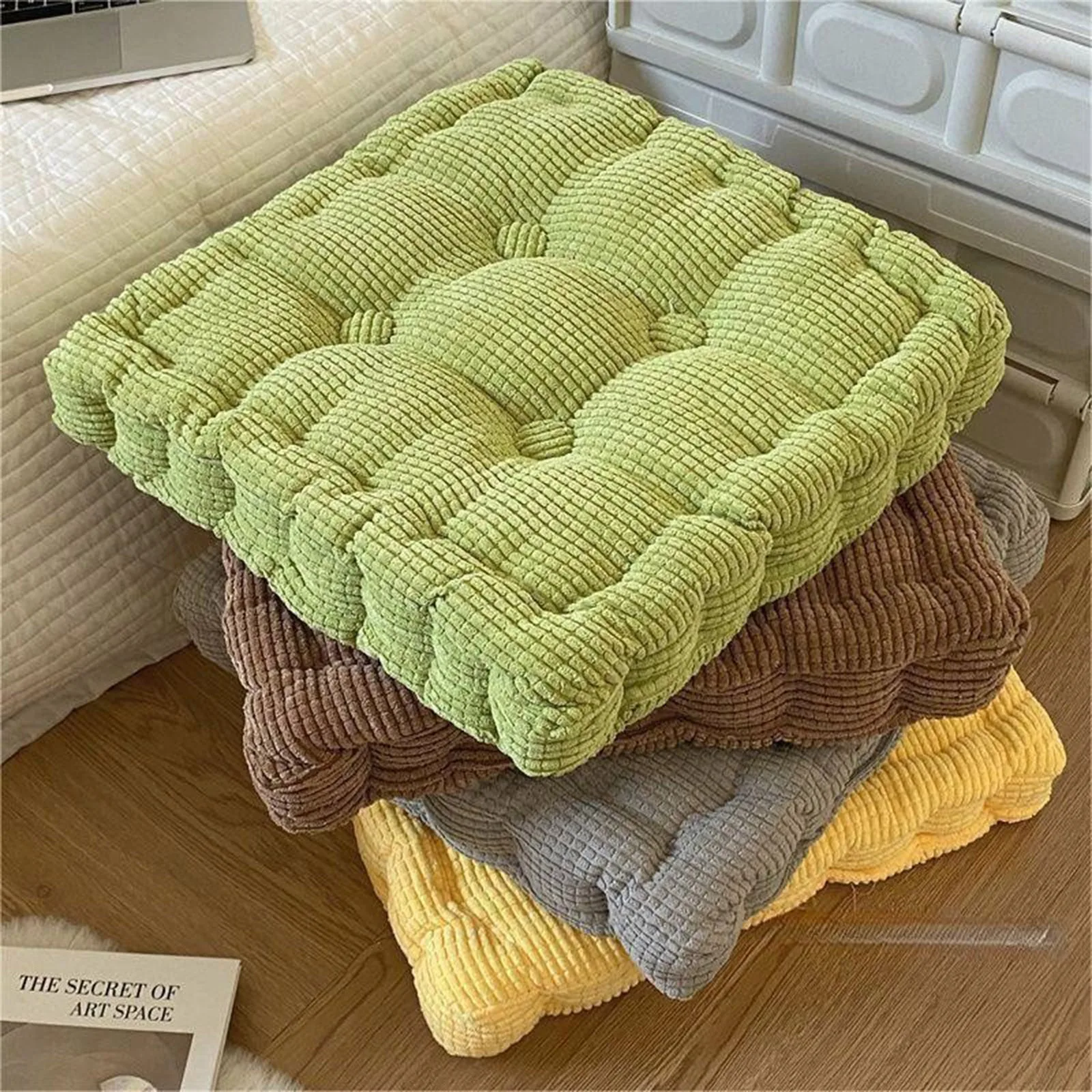 Meditation Floor Square Pillow For Seating On Floor Solid 3