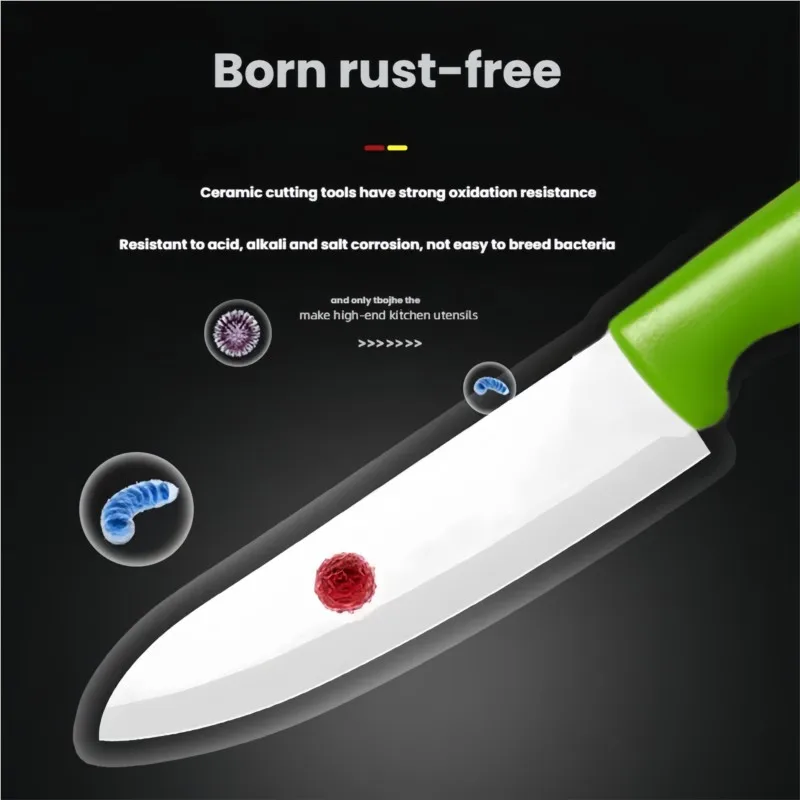 Ceramic Knife 4 5 6 Inch Knives Kitchen Set White Blade Chef Utility Paring Vegetable 4