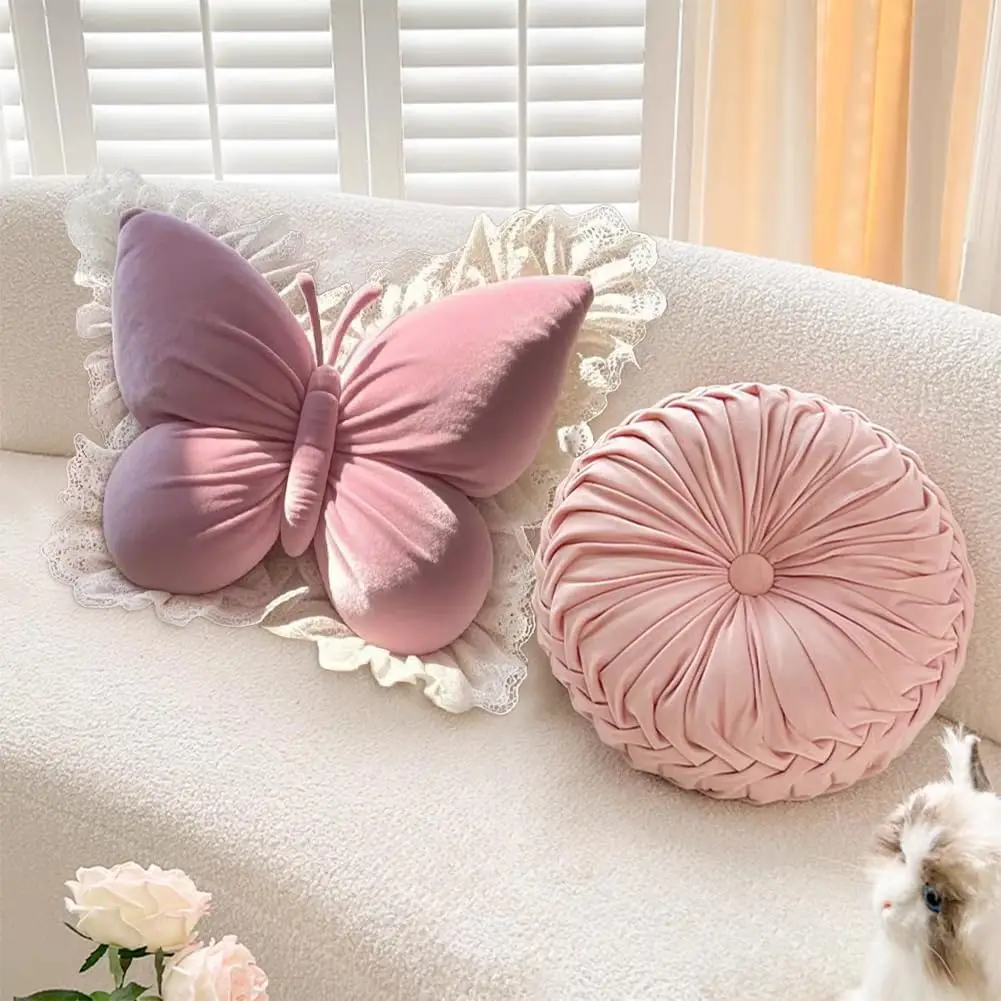 Cute Princess Butterfly Office Pillow Living Room Bow Bedroom Car Sofa Cushion 4