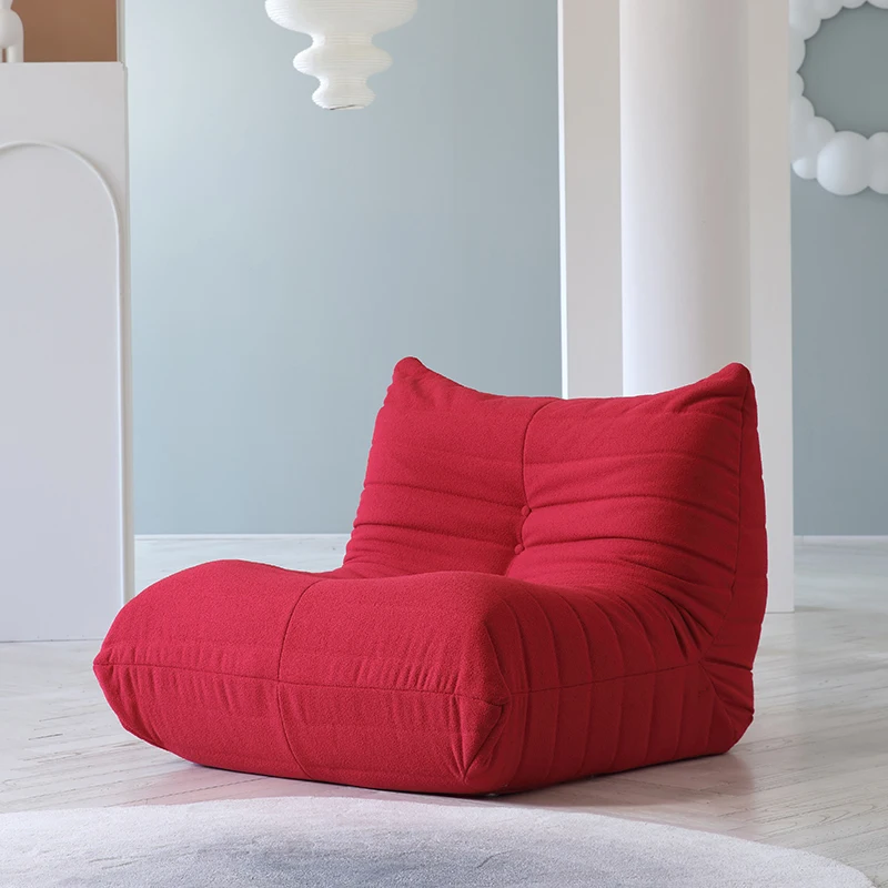Teddy Fabric Bean Bag Sofas Comfy Lazy Floor Sofa Couch Soft Lounge Chairs Foam-Filled Accent Chair for Living Room Bedroom 8