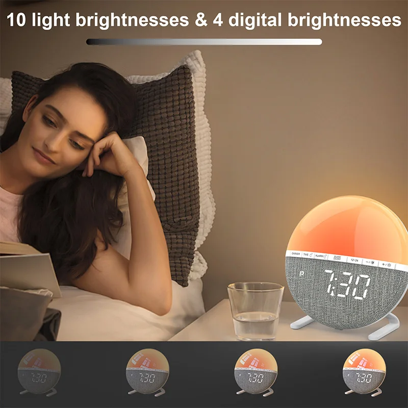 Wake Up Sunrise Alarm Clock with Light & Sound 3